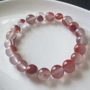 Natural Agate Bracelet – 8.5mm Beads, 18cm Wrist